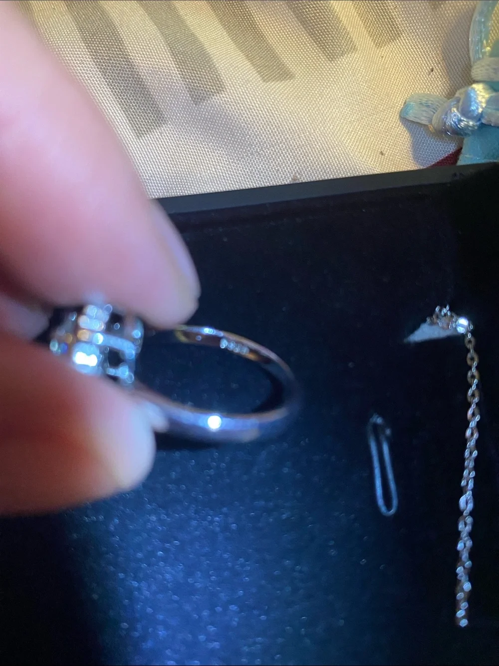 Classic Silver Floral Halo Ring with Clear Stones - Women's Jewelry